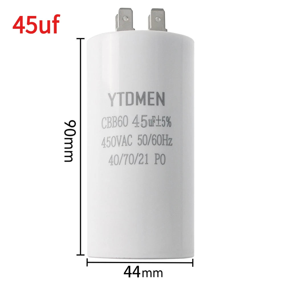 1PCS 450VAC CBB60 Motor Run Capacitors 4pin Dual Insert Starting Capacitor 4UF-60UF for Air Compressor Water Pump 6UF 10UF 50UF