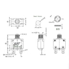 5Pcs Circuit Breaker Overload Protector Switch Fuse 3A 4A 5A 8A 10A 12A 15A 18A 20A 25A 30A Resettable 220V with Waterproof Cap