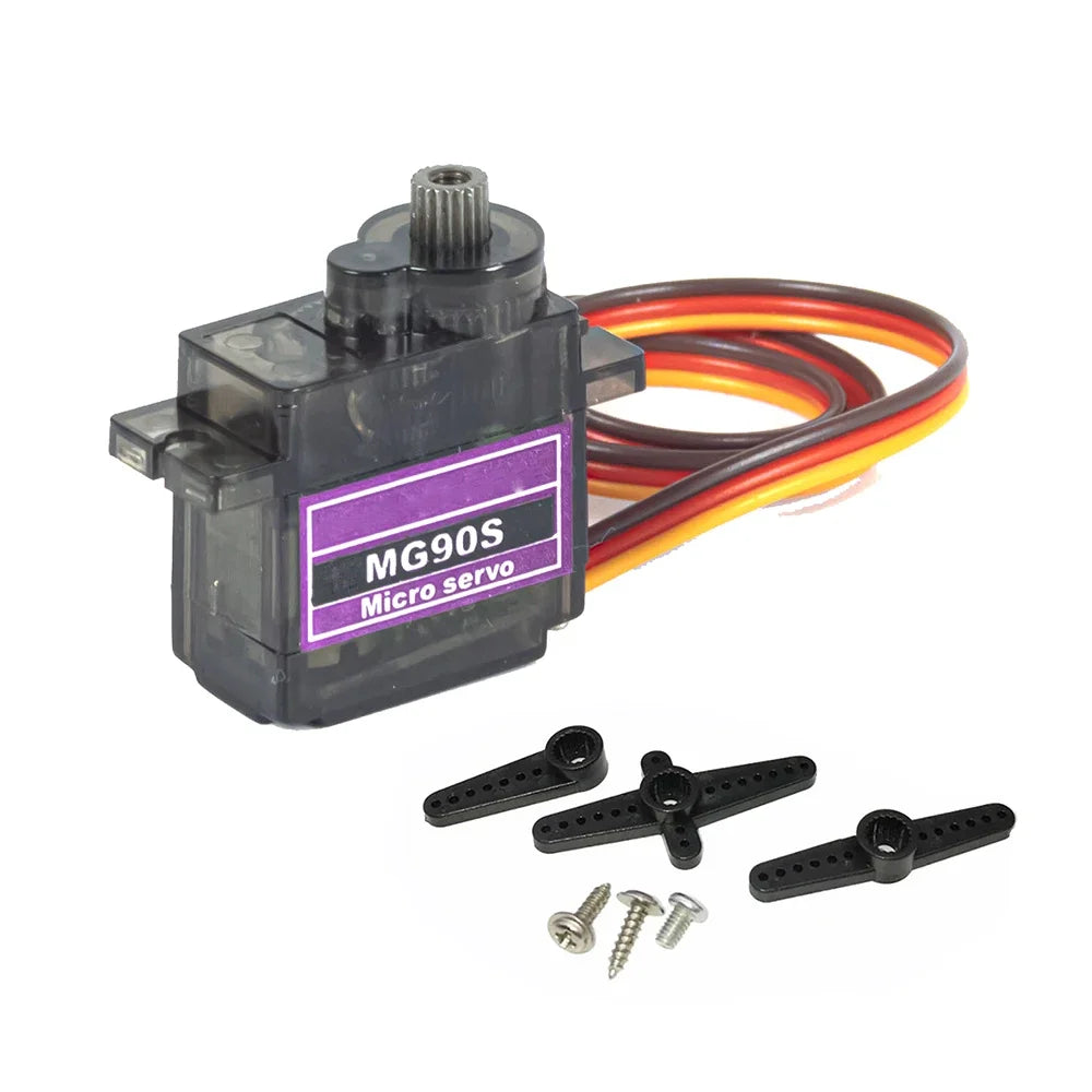 2/4/10/20/50Pcs MG90S Servo All Metal Gear 9g 180 360 SG90 Upgraded Version For Helicopter Plane Boat Car MG90 Trex 450 RC Robot