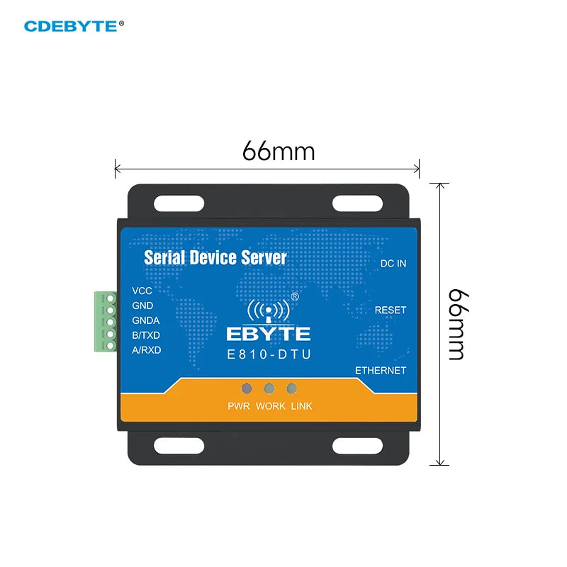 RS485/RS232 To Ethernet Serial Server Bidirectional Transparent Transmission Adaptive Network Rate CDEBYTE E810-DTU Series
