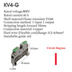 Wire Connectors Rail Type Electrical Quick Terminal Block Direct Insertion Instead Of UK ST PT Docking For Parallel Connection