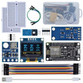 ESP8266 Weather Station Kit, Temperature & Humidity Sensor with OLED Display, Breadboard and Accessories for Arduino IoT Project