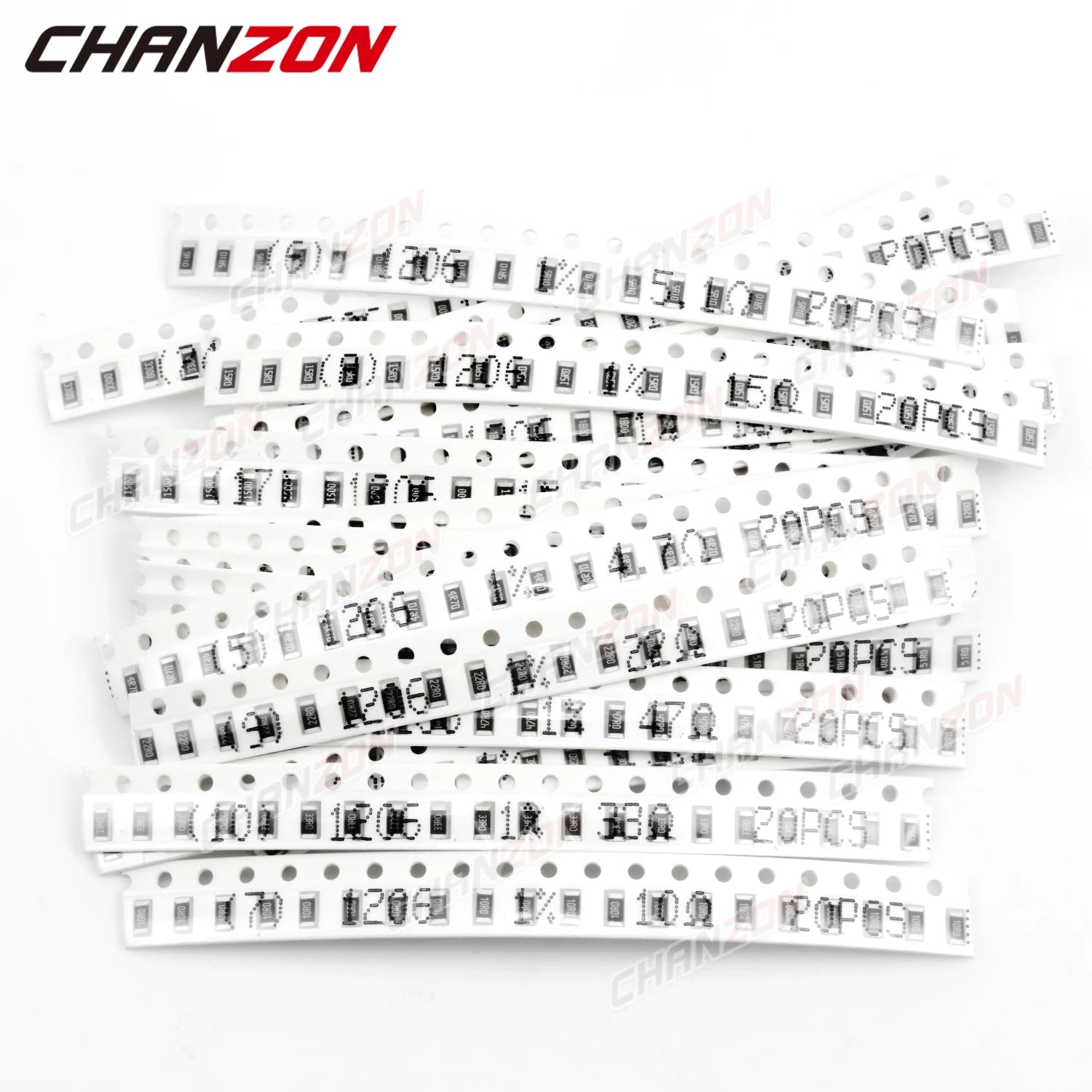 1200Pcs/lot 60 Values 1206 1% High Precision SMD Resistor Kit 0 1 120 200 470 1K 4.7K 20K 33K Ohm 1/4W Resistance Assortment Set