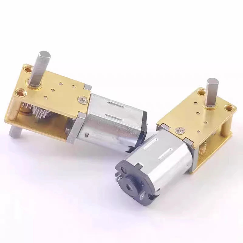 1pc Self Locking Worm Gear 1218-N20 Miniature DC Reduction Gear Motor 12V Low-speed Single Shaft Dual Shaft Motor