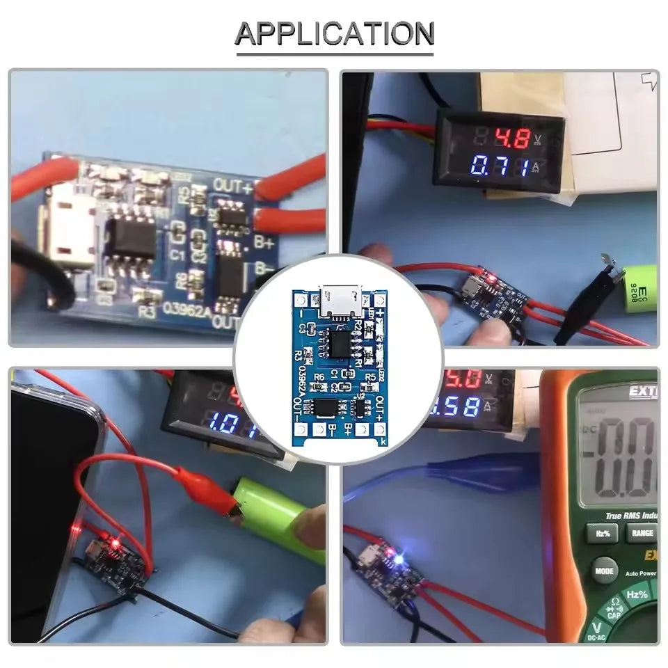 1-20Pcs Type-C/Micro/Mini USB 5V 1A 18650 Tp4056 Lithium Battery Charger Module Charging Board with Protection Function Li-Ion