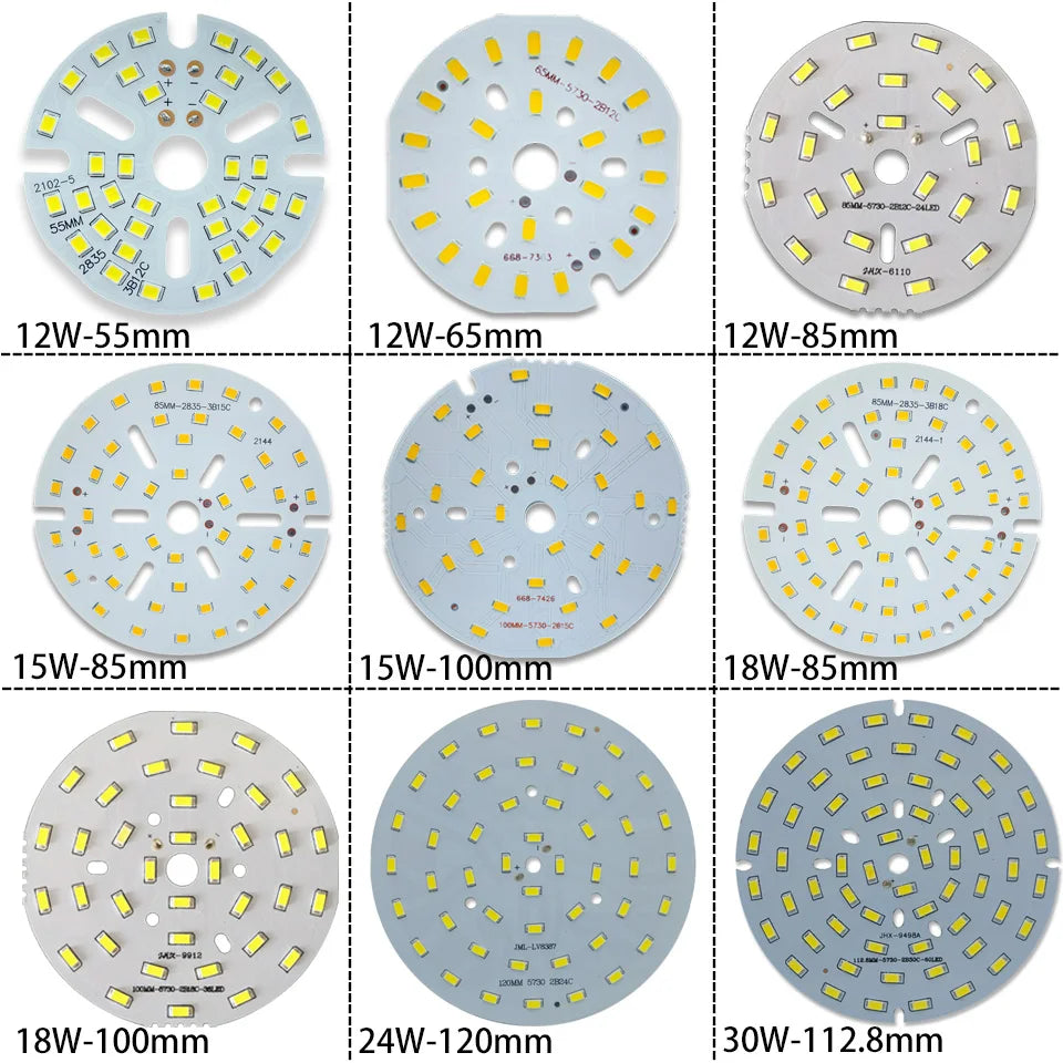 Brightness SMD5730 Light Board 3W 5W 7W 9W 12W 15W 18W 24W 30W 36W Lamp Panel PCB With LED For DIY Ceiling Light LED Bulb Light