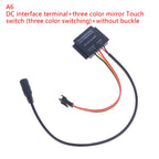 For Led Light Headlight Monochromatic Three Color Infinite Dimming DC 12-24V Bathroom Mirror Touch Induction Switch Sensor
