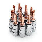 12/8/4pcs Speaker Banana Plug Connector No Soldering Copper Jack Male Plug Screw Wire Adapter for Audio Video Cable Connector
