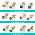 M12 Micro-C A-code 5-pin Signal Network Bulkhead Connector for Phoenix Contact Belden CAN DeviceNet NMEA2000 GPS Navigation PLC