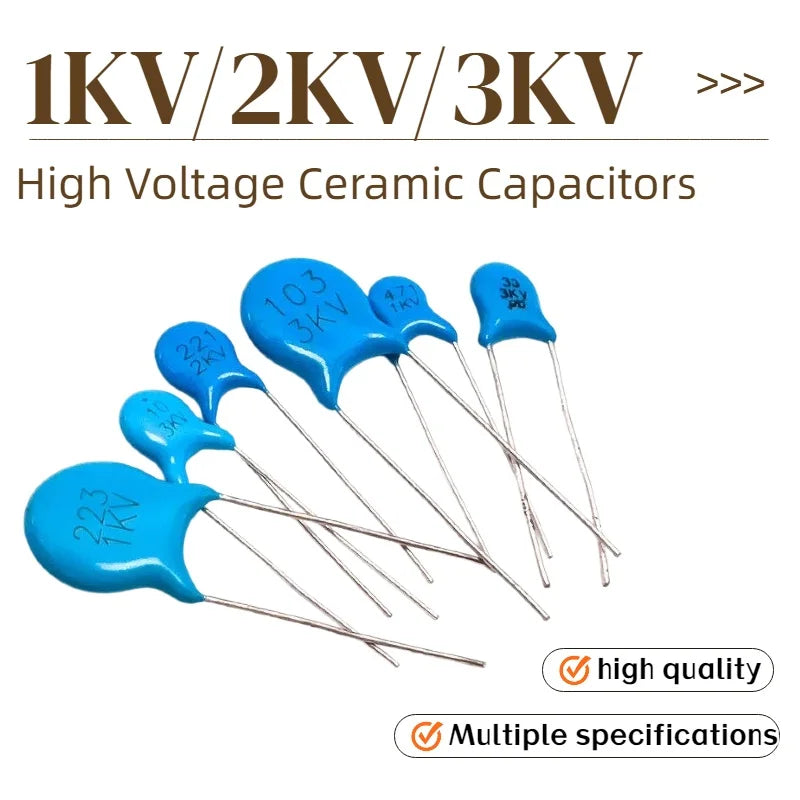 20PCS High Voltage Ceramic Capacitor 1000V  1KV 2KV 3KV 101K 151K 221K 331K 471K 561K 681K 821K 102M 152M 222M 332M 472M 103M