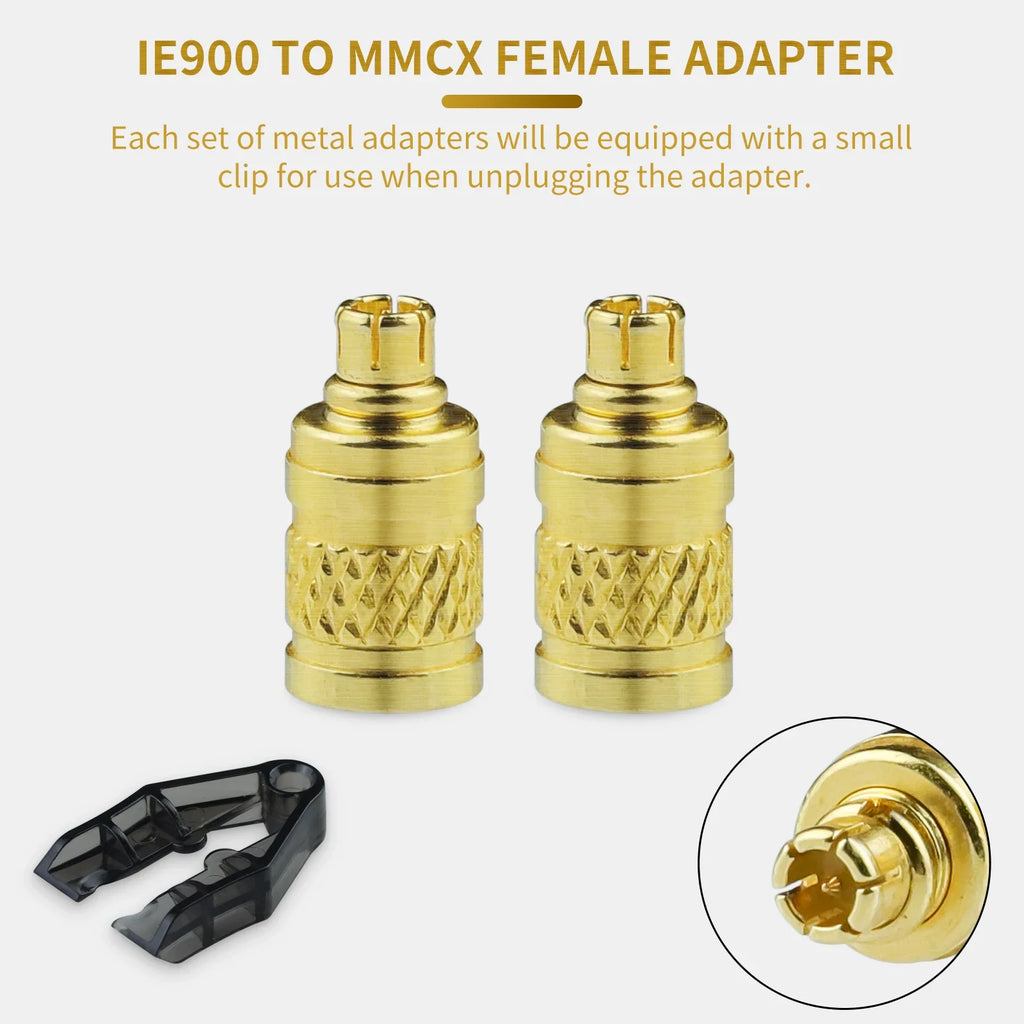 OKCSC HIFI Earphone Connecter for MMCX Female to IE900 Male Adapter for SENNHEISER IE200/IE300/IE600/IE900/AKG N5005/N30/N40