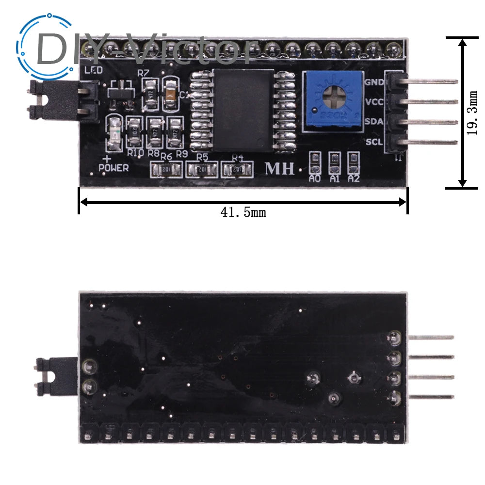 1602 16x2 HD44780 For Arduino Character LCD /w IIC/I2C Serial Interface Adapter Module