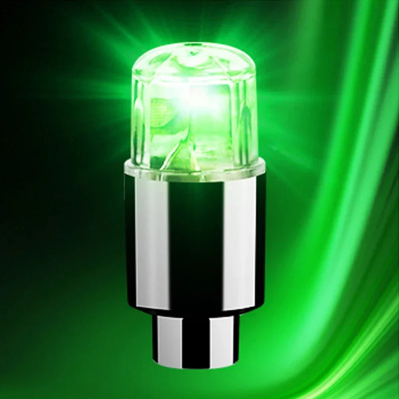 2/4Pcs Car Hub Ambient Light Bicycle LED Tire Lights Universal Car Neon Lamp Valve Cover Lights Tire Colorful Flashing BulbDecor