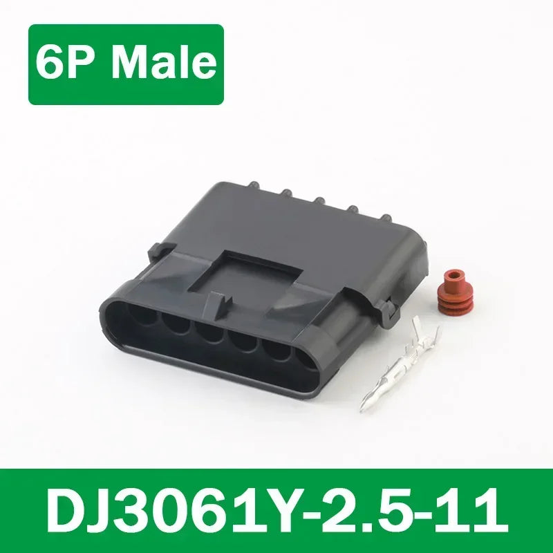 5/20Sets 2.5mm 1/2/3/4/6Pin Waterproof Electrical Connector Male Female Plug Delphi Injector Socket 12010975 For GM Motorcycle