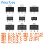 50pcs/10pcs ME6118A33B3G ME6118A50B3G SOT-223 6118A SOT223 3.3V 5V 1A LDO Regulator IC Chip ME6118A33PG ME6118A50PG ME6118A33M3G