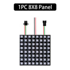 1~3PCS WS2812B RGB LED Flexible 8x8 16x16 8x32 Pixel Panel Strip Matrix Screen WS2812 Module Individually Addressable IC DC5V