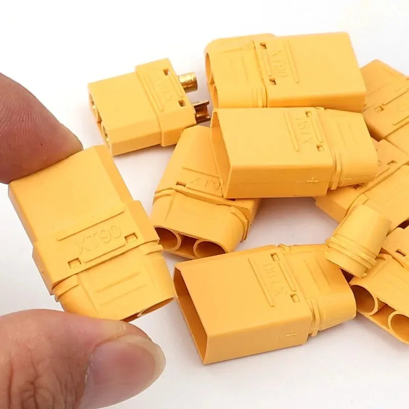High Current XT90 Male Female Connector with Cover Welding Terminal Connector for Lithium Polymer Battery Model Charge Lead Plug