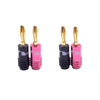 HiFi Audio 4mm 24K Gold Plated Banana Plug 4/8/10 Pcs for Home Theater Amplifier & DIY Speaker Setup