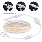 288 LEDs/m IP67 Waterproof AC110V/220V COB LED Strip Light EU/US Plug for Home Hotel Theater Outdoor Advertising Sign Decoration