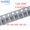 20PCS 1206 1UF 50V 100V 200V 105K X7R 10% 3216 SMD Chip Multilayer Ceramic Capacitor