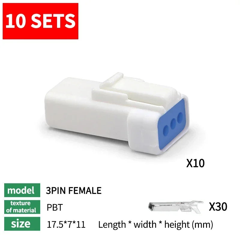 10 sets JST JWPF LED Automotive Wiring Harness 04T-JWPF-VSLE JST 03R JST-02T 02R 06T 08T  Light Strip Motorcycle Connector