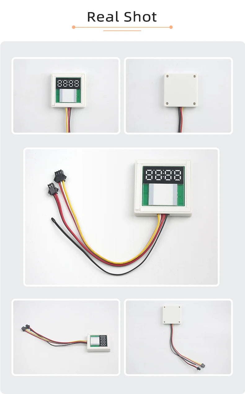 DC12V Touch Dimmer 5A 60W Single-Button Touch Time and Temperature Display LED Sensor Switch, Suitable for Bathroom Mirrors