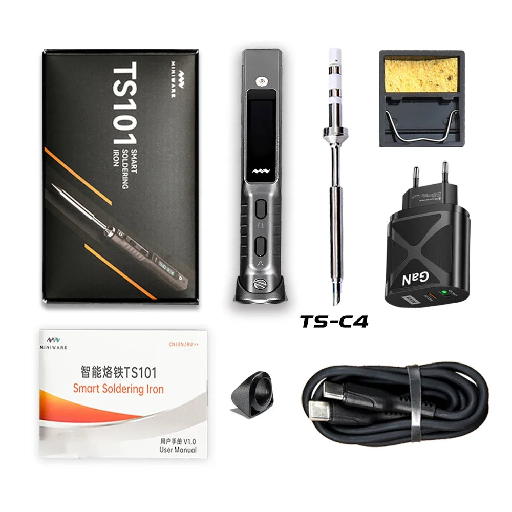 Original TS101 Soldering Iron Electric 65W Temperature Adjustable Programming TS100 Soldering Iron New Upgrade With PD Plug Kit