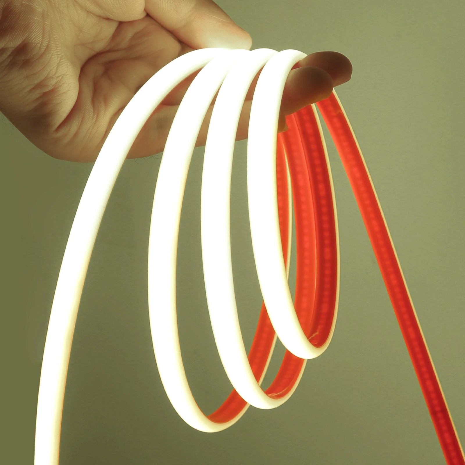 220V Dimmable COB LED Neon Strip Light 288Leds/M IP67 With Switch/Dimmer EU Plug Flexible Adhesive Tape for Home Garden Lighting