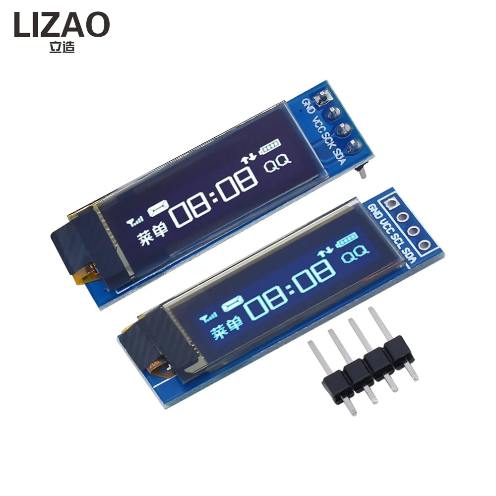 128x32 OLED Screen Module 0.91" Blue White LED LCD Display IIC I2C Communication Board