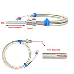 1PC Probe 5x150mm NTC 10K/20K/50K/100K Thermistor Thread M8 Temperature Sensor Waterproof Thermocouple Multi-strand Wire 1-3M
