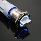 19mm 2 3 Position Switch Push Button Switch DPDT Illuminated Metal selector Rotary Switch with LED Waterproof Stainless Steel