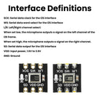 MS4030 Omnidirectional Microphone Module MEMS High Precision Low Power I2S Supports ESP32 Compatible With INMP441