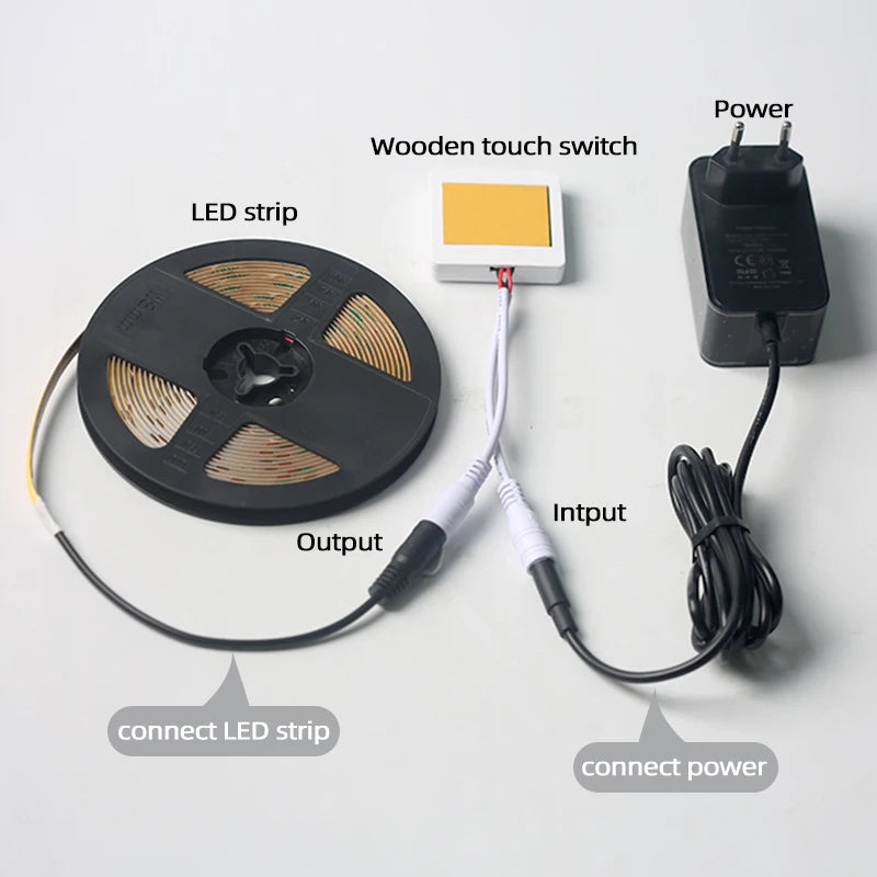 Ultra-thin Penetrating Wood, Marble, Ceramic, Touch-Sensitive Switch 12V 5A 60W LED Touch-Sensor with Stepless Dimming Function