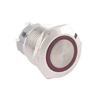 19mm Metal Push Button Switches 4Pins Short Terminals Button Latching Lock/ Self-reset 6V12V24v220V Red Green LED Light for PC