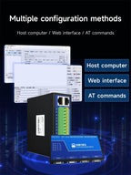 RS485 RS232 to Ethernet 8 Ways Serial Server NB183-V2 Series TCP UDP MQTT HTTP Modbus Gateway TCP- RTU POE