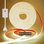 220V Dimmable COB LED Neon Strip Light 288Leds/M IP67 With Switch/Dimmer EU Plug Flexible Adhesive Tape for Home Garden Lighting