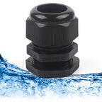 IP68 Waterproof Cable Gland Black Plastic Seal Joint Nylon M12/M16/M18/M20/M22/M25/M27/M30 White Waterproof Cable Connector