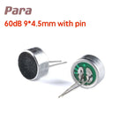 10PCS/LOT Microphone 6*5mm  6*2.2 9*7 4.5*2.2mm  MIC Condenser Electret Pickup 6x5mm 9x7mm 4.5x2.2mm 6x2.2mm MP3 Accessories
