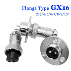 5pcs GX16 Connector Flange Mounting Aviation Plug Male Female 2 3 4 5 6 7 8 9 10Pin M16 Aviation Connector