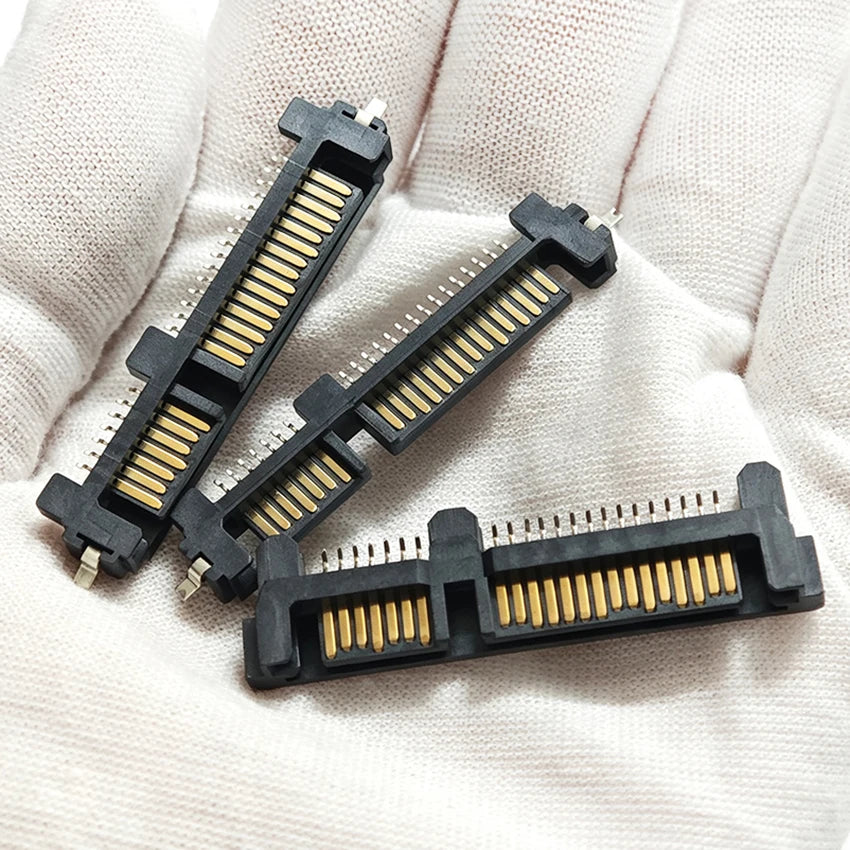 3/5PCS SATA7+15P Sinking Board 1.0 Male Socket Solid State Drive Plug SATA 22PIN SMT Male Head Notebook Hard Drive Connector
