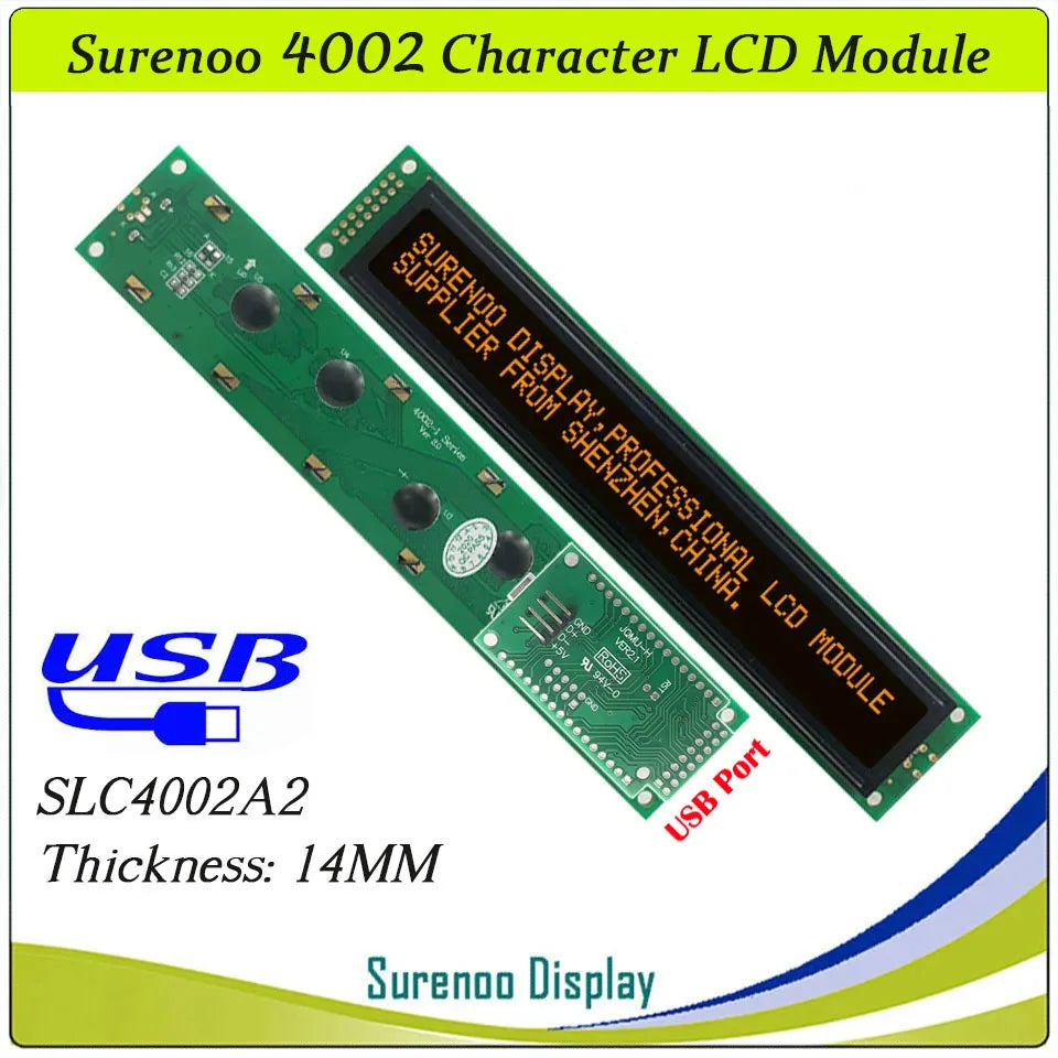 Serial IIC / I2C / TWI 4002 402 40*2 Character LCD Module Display Yellow Green Blue with Backlight for Arduino