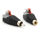 2/6/10PCS AV Plug RCA Lotus Head Press Terminal Monitoring Accessories RCA Welding-free Audio Connector Audio Male and Female