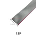 1/2/5/10Meter 6P/8/10/14/16/20/26/30/34/40/50/60 Pin 1.27mm Pitch Gray Flat Ribbon Cable 28 AWG Wire For 2.54mm FC IDC Connector