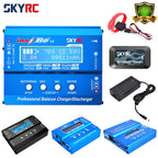 SKYRC Lipo Charger IMAX B6 EVO B6 V2 B6 Mini B6AC V2 Balance Battery Charger Discharger with Adapter Temperature Sensor 6A 1-6S