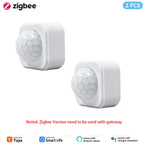 1- 10PCS Tuya Zigbee PIR Motion Sensor Detector Security Smart Life Tuya Zigbee Movement PIR Detector Needs Zigbee Gateway/Hub