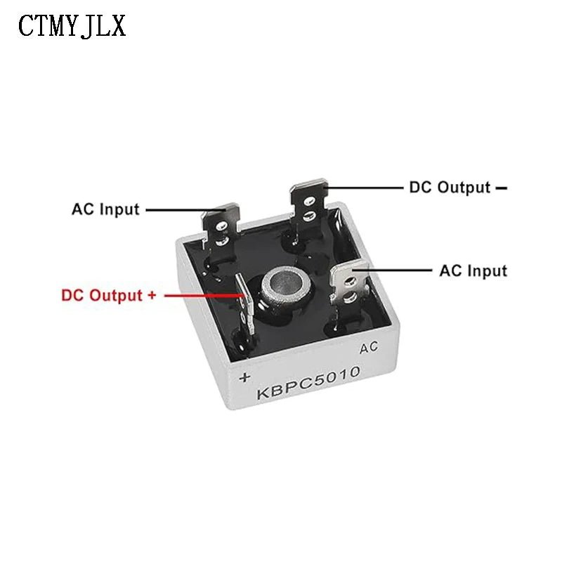 5pcs KBPC5010 Diode Bridge Rectifiers Diodes 50A 1000V KBPC 5010 Power Rectifier Diode DIY Electronic Components Kit