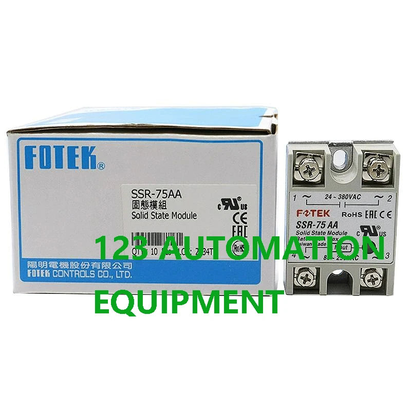 Authentic New FOTEK SSR-25AA 40AA 50AA 75AA-H  SSR-10AA 25AA 40AA 50AA 75AA Solid State Relays 10A 25A 40A 50A 75A Relay Module