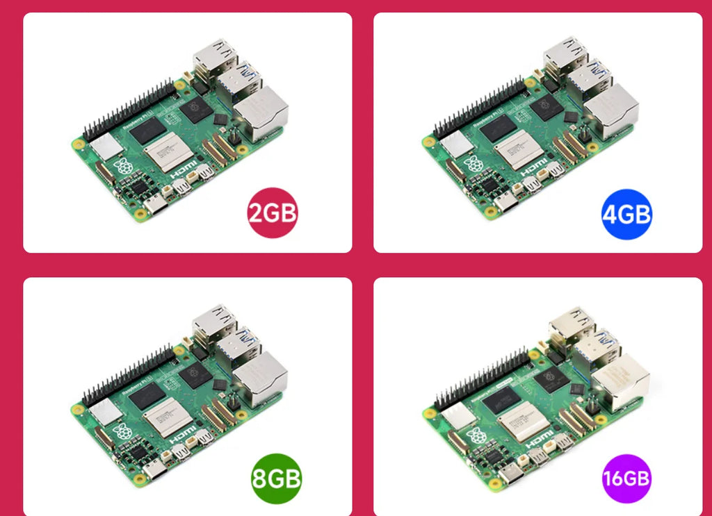 VoltSRaspberry Pi 5 With Options For 2GB/4GB/8GB RAM And BCM2712 Processor 2.4GHz Quad-Core 64-bit Arm Cortex-A76 CPU