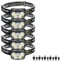 9 Led Strong Light Headlamp USB Rechageable Motion Sensor Headlight Portable Fishing Camping Outdoor Head Lamp 1200mah