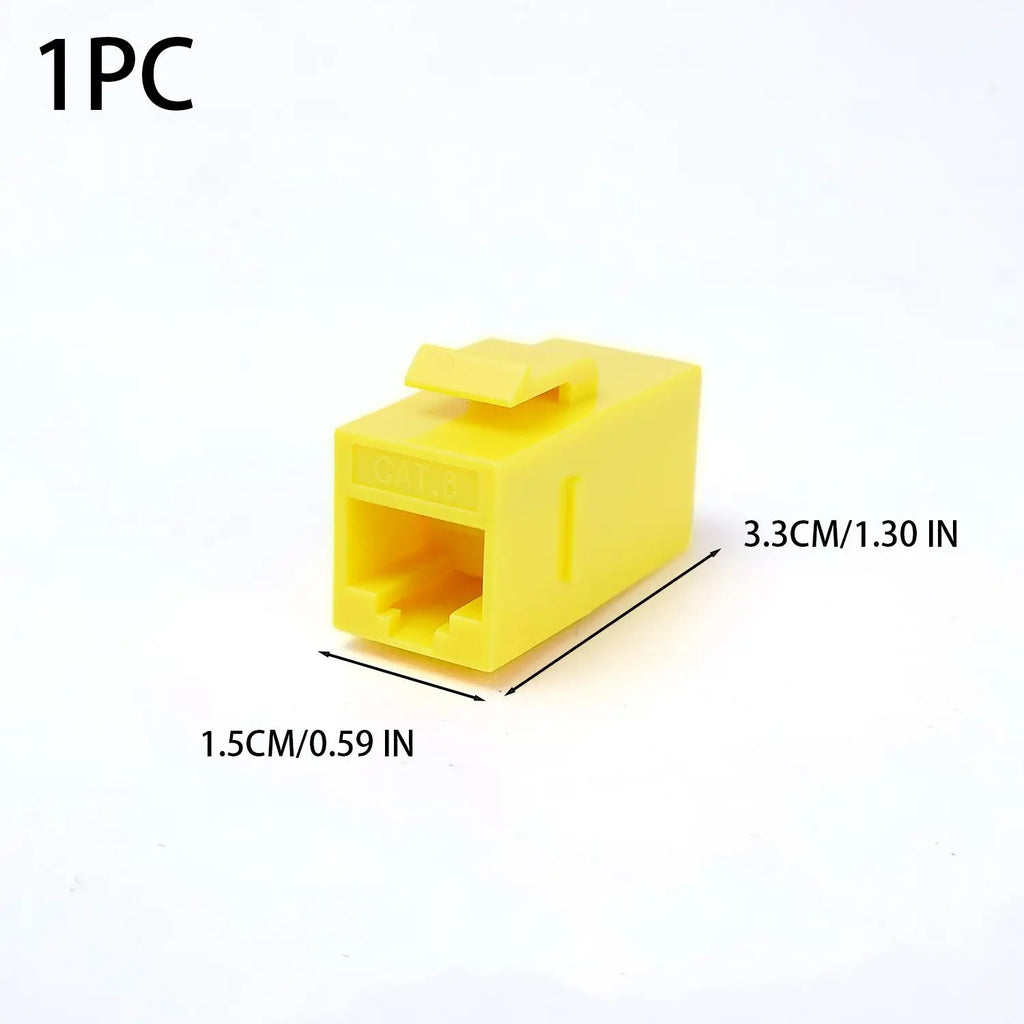 For RJ45 CAT6 Keystone Coupler Colorful Network Straight-through Connector Cat6 RJ45 Adapter Insert Inline Coupler CAT6 Keystone